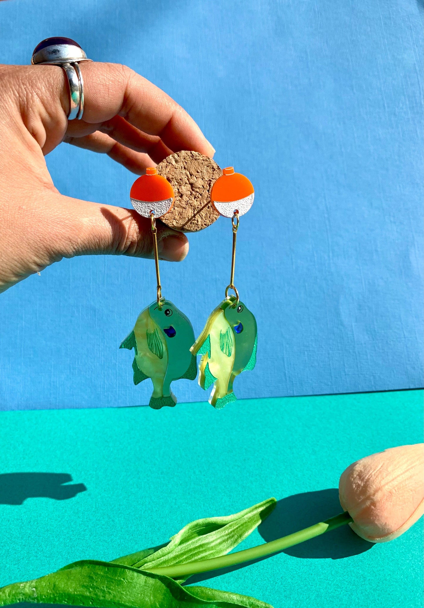 "If Looks Could Gill" Acrylic Statement Earrings-2