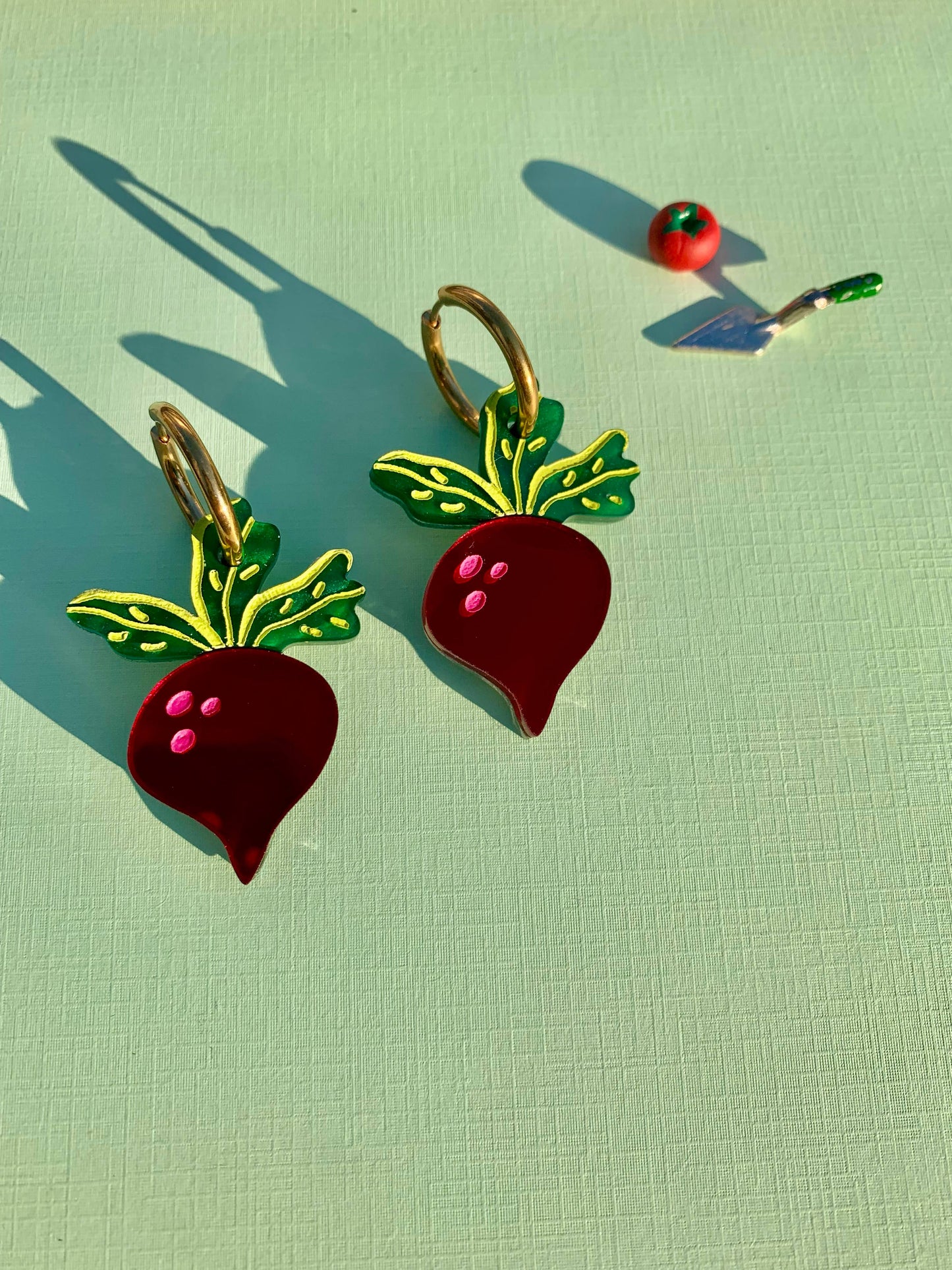 Just Beet It! Acrylic Earrings-2