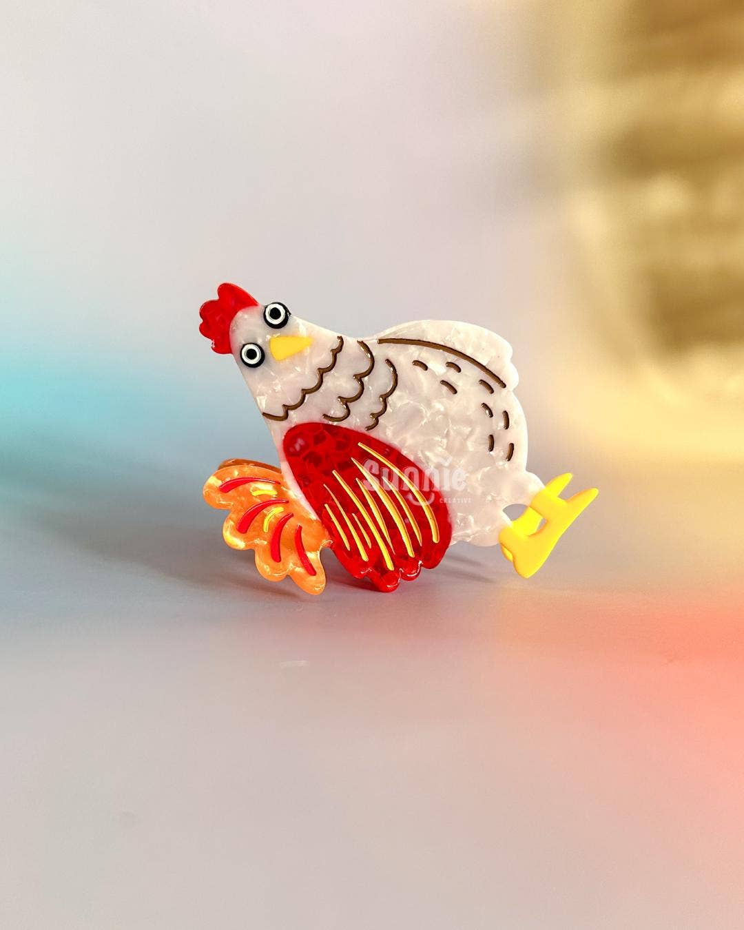 Nugget the Chicken Hair Claw Clip-2