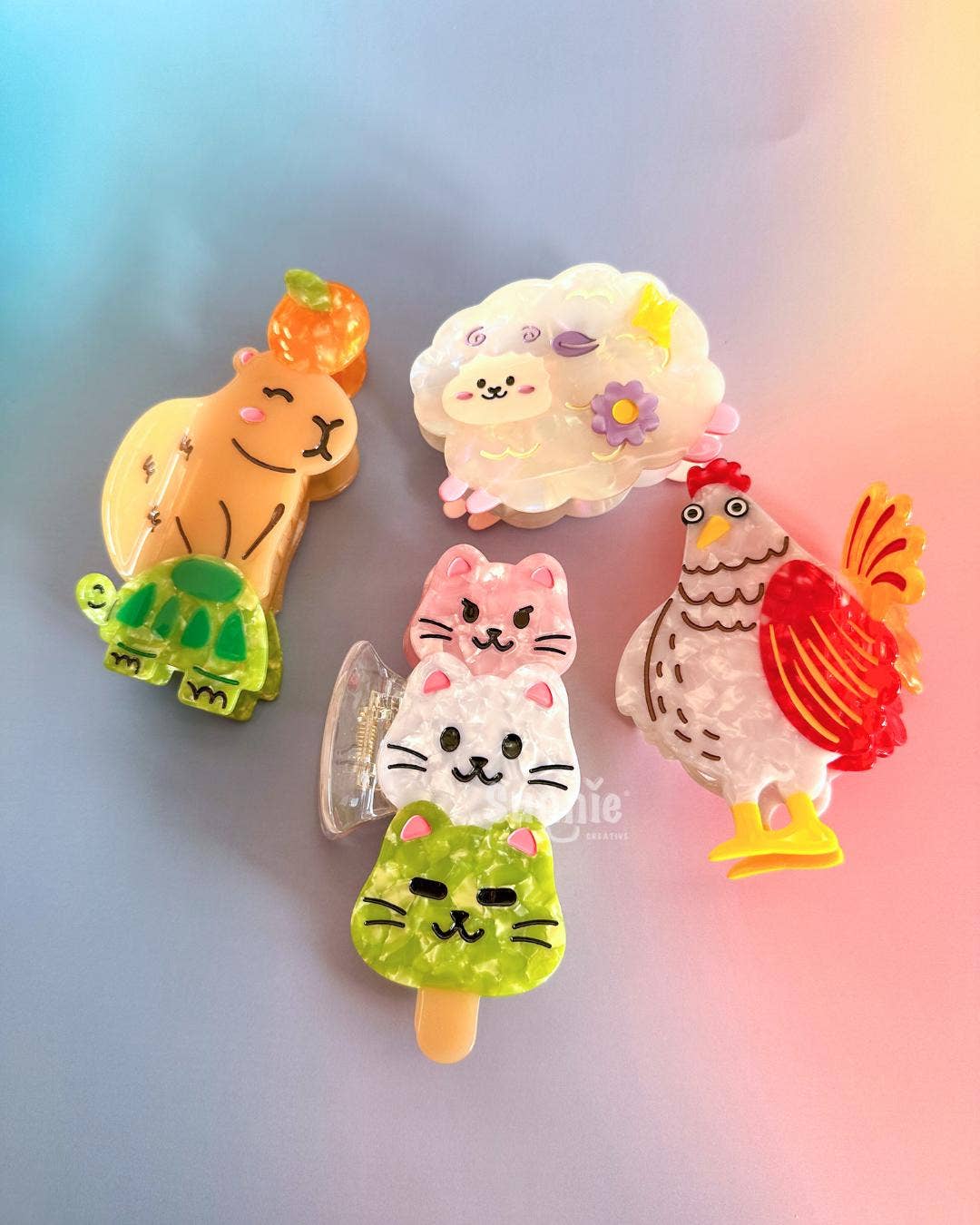 Nugget the Chicken Hair Claw Clip-3