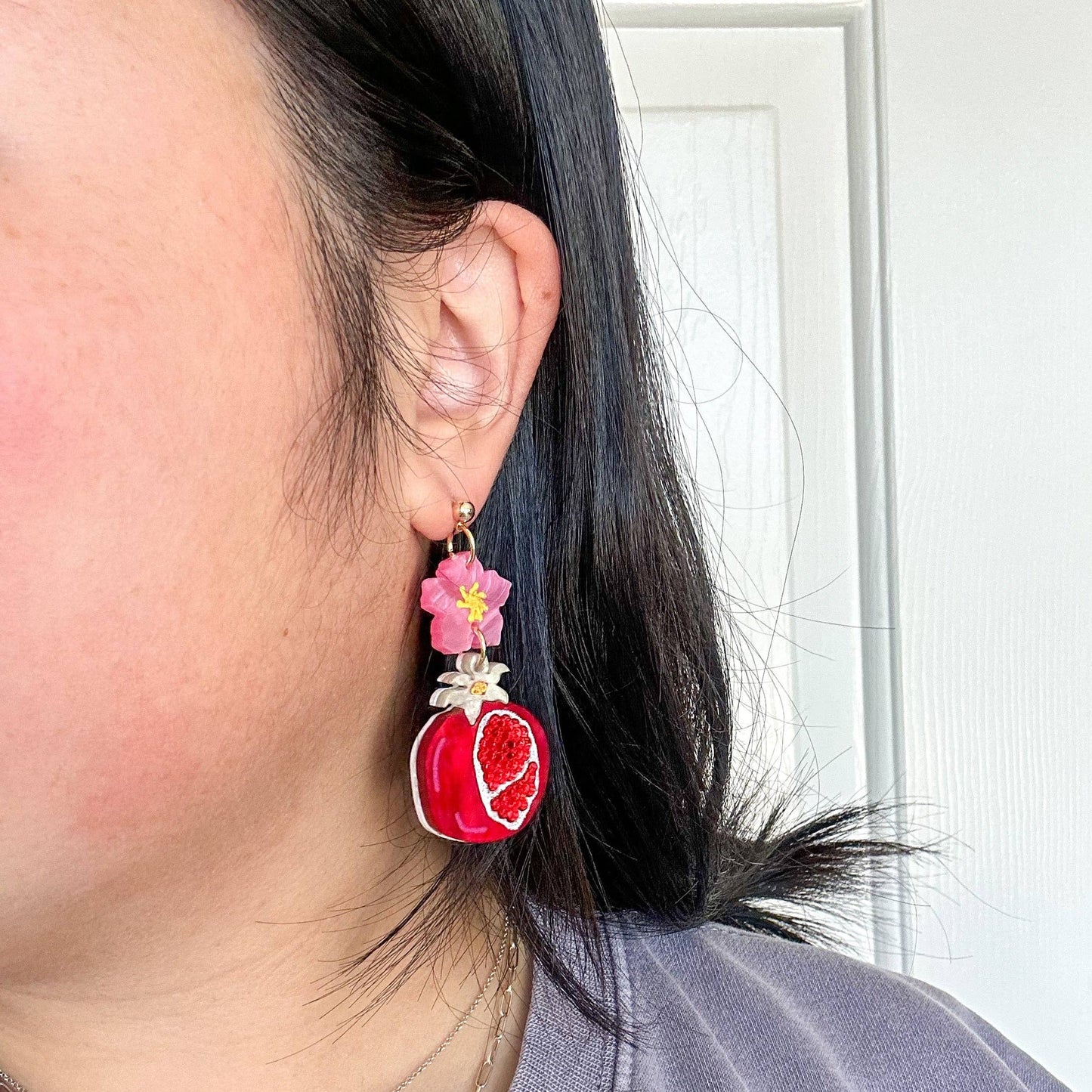 Pomegranate Dangle Earrings