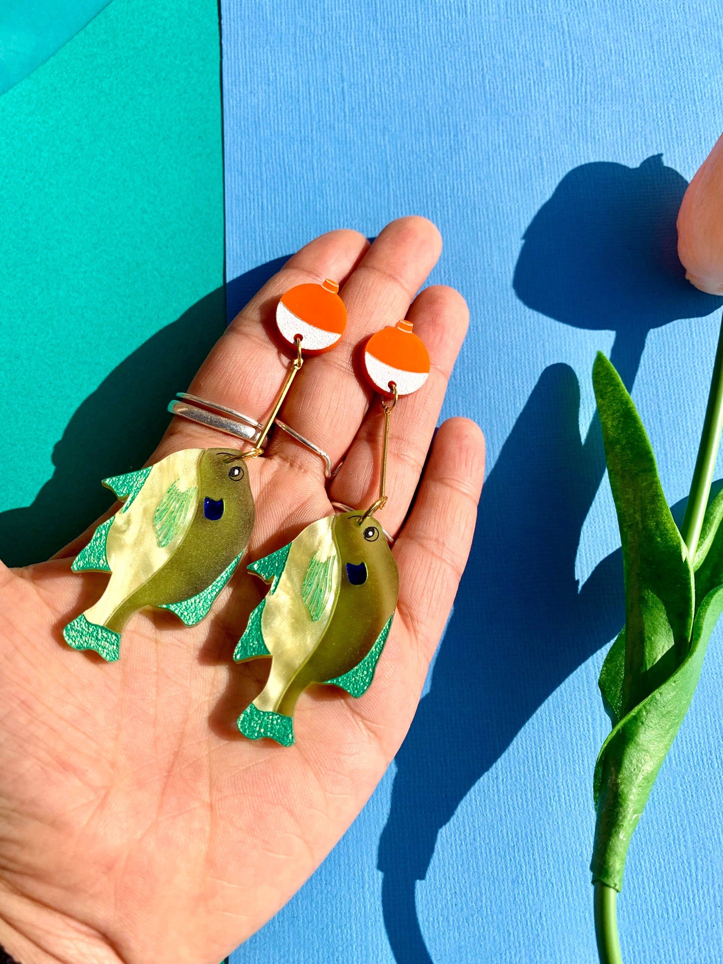 "If Looks Could Gill" Acrylic Statement Earrings-0