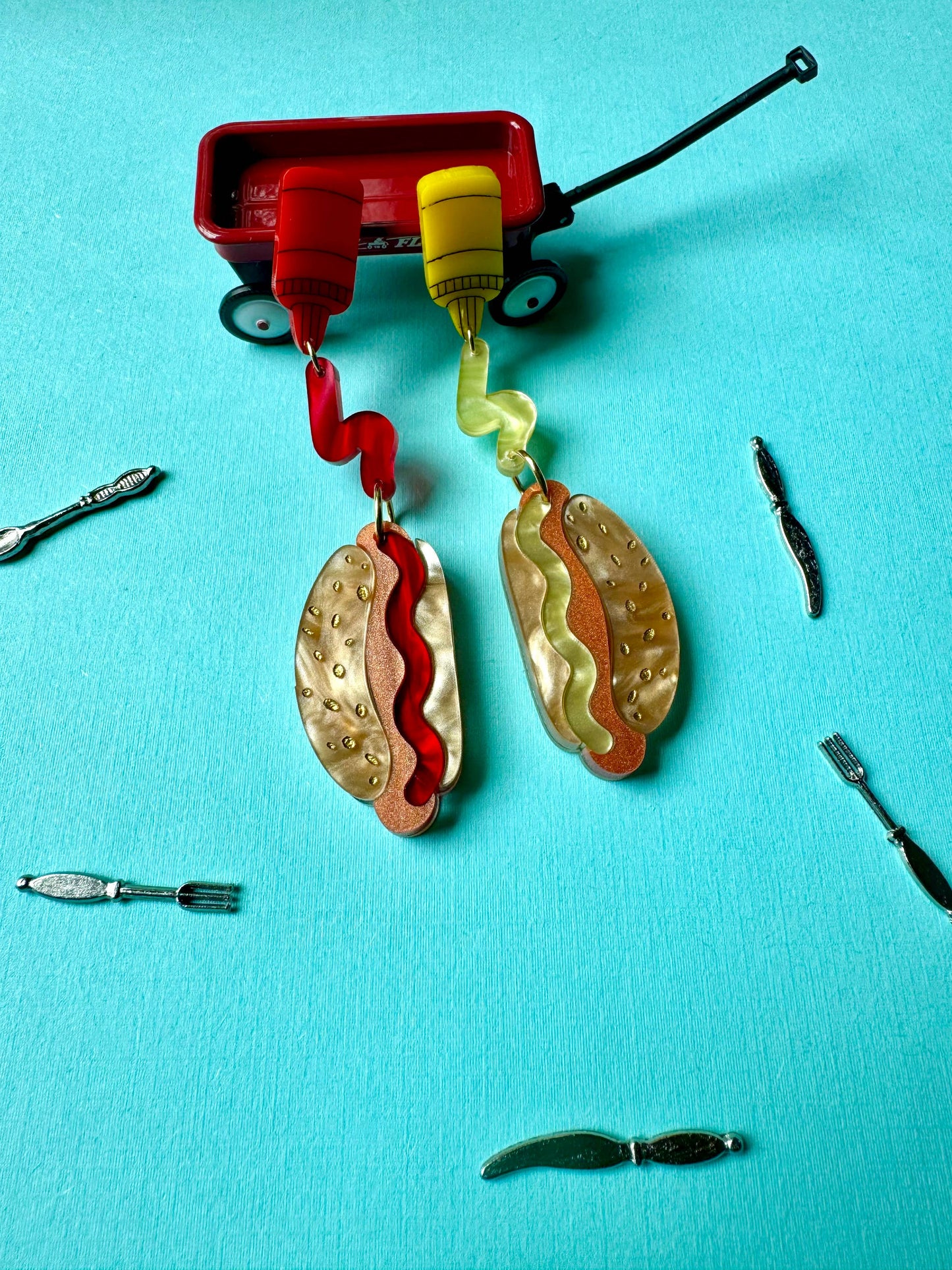 Glitter Glizzy Acrylic Earrings-2