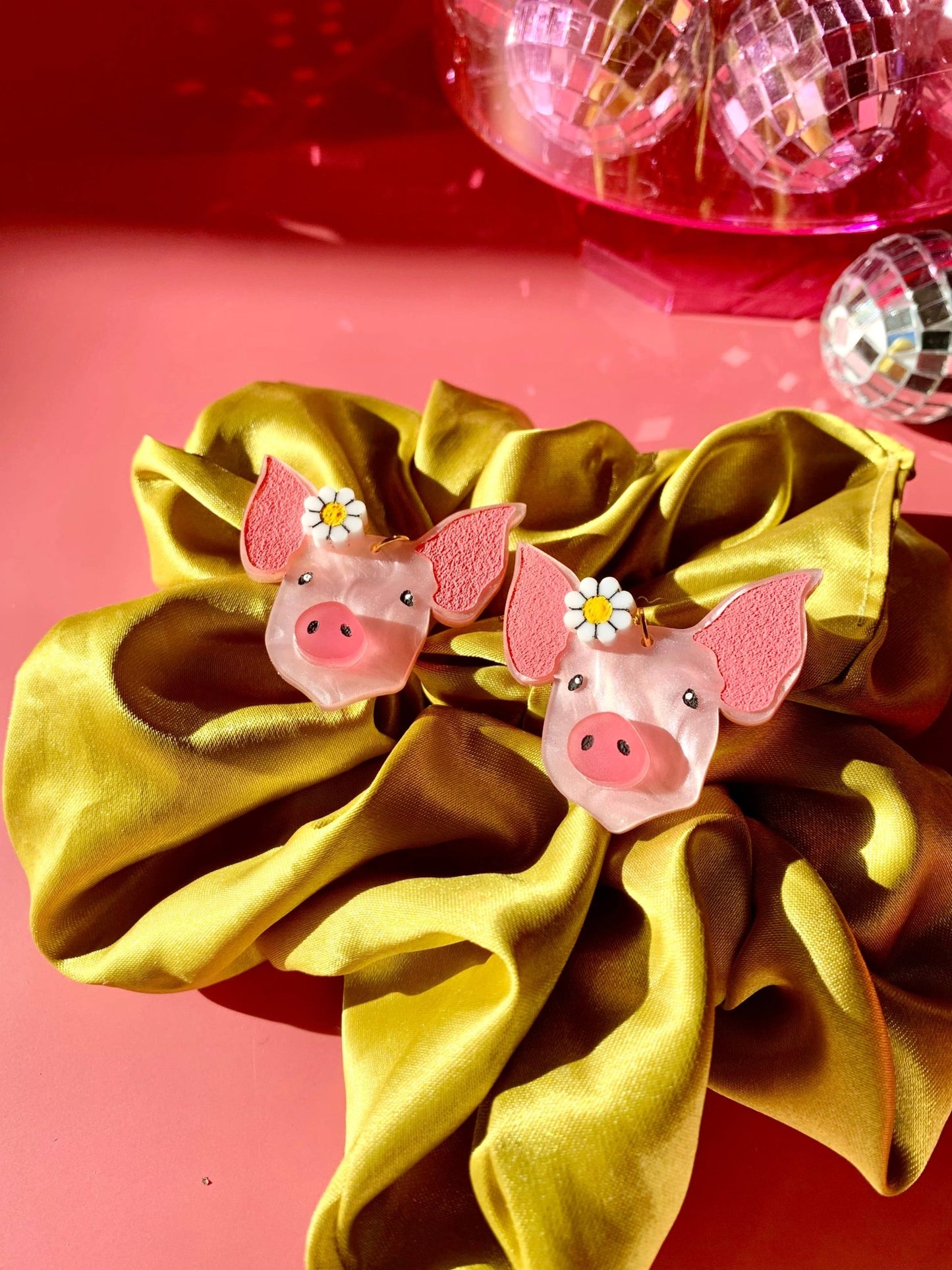Little Piggies Acrylic Statement Earrings - Where Did You Get That!?
