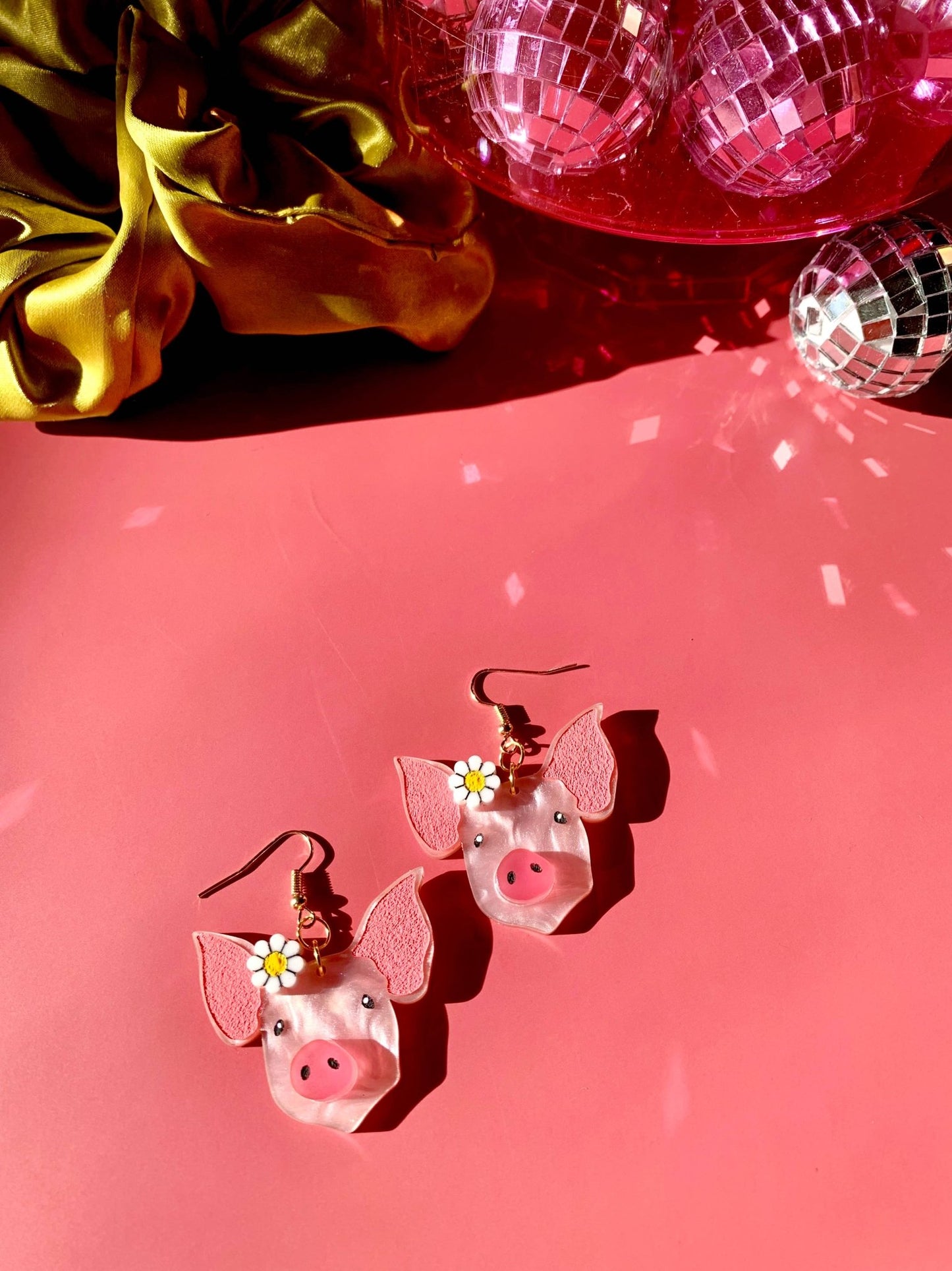 Little Piggies Acrylic Statement Earrings - Where Did You Get That!?