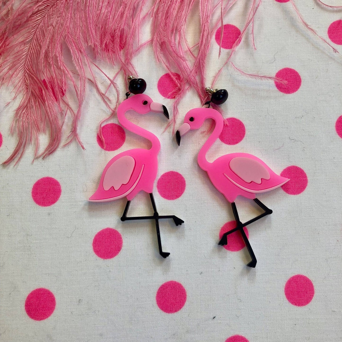 Pink Flamingo Acrylic Statement Earrings - Where Did You Get That!?