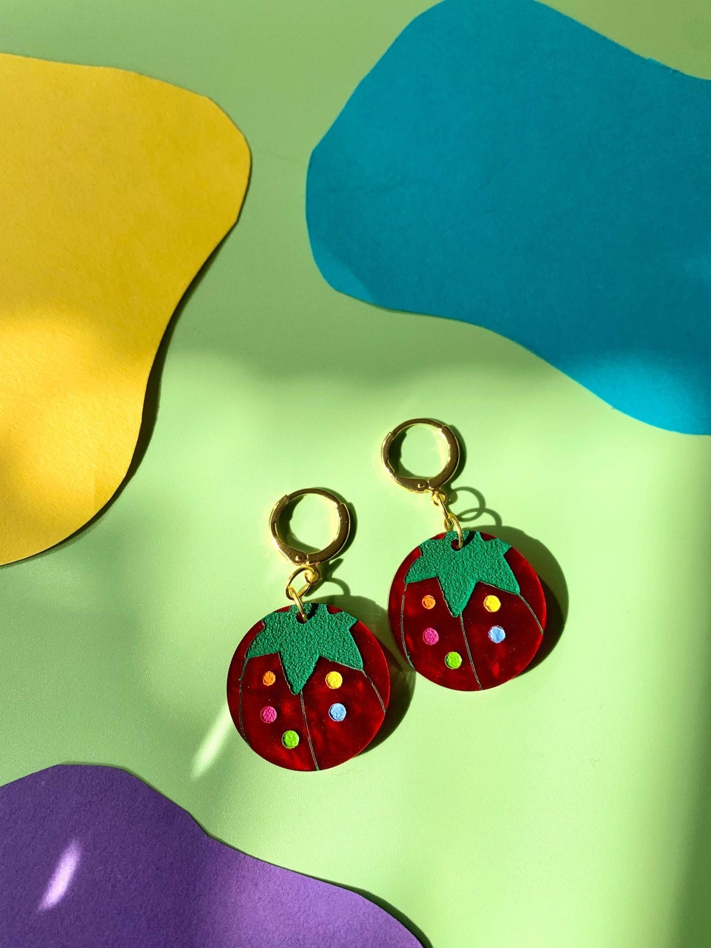 Tomato Pin Cushion Earrings - Where Did You Get That!?