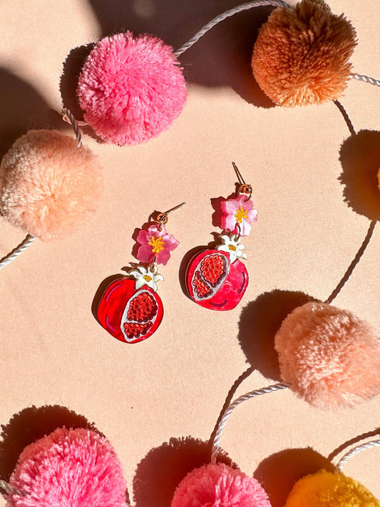 Pomegranate Dangle Earrings