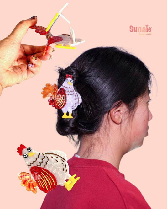 Nugget the Chicken Hair Claw Clip-1