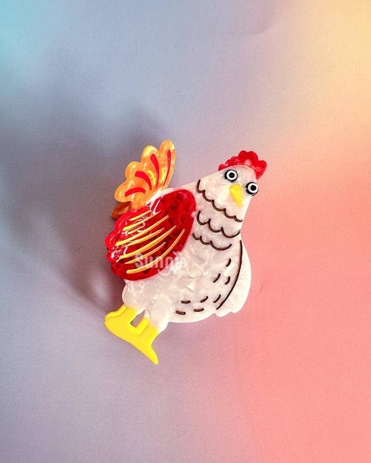Nugget the Chicken Hair Claw Clip-0