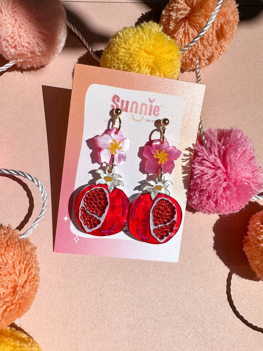 Pomegranate Dangle Earrings
