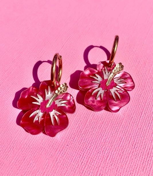 Hibiscus Flower Earrings - Where Did You Get That!?