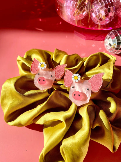 Little Piggies Acrylic Statement Earrings - Where Did You Get That!?