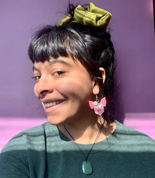 Little Piggies Acrylic Statement Earrings - Where Did You Get That!?