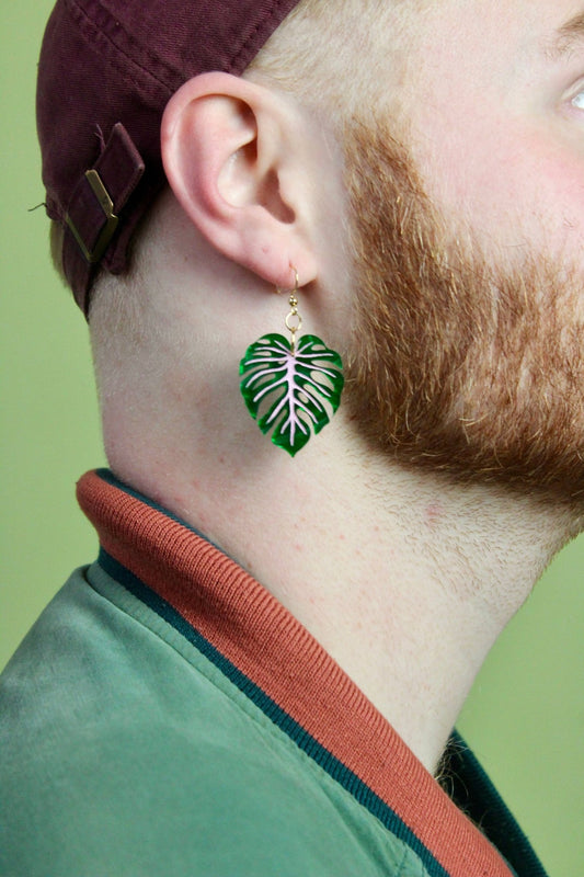 Mini Monstera Leaf Earrings - Where Did You Get That!?