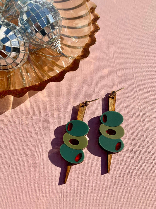 Olive the Feels Acrylic Statement Earrings - Where Did You Get That!?