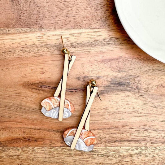 Salmon Sushi Acrylic Earrings - Where Did You Get That!?